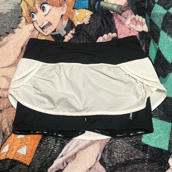 lululemon athletica Pants - Lululemon Black White Women's Activewear Skort 6